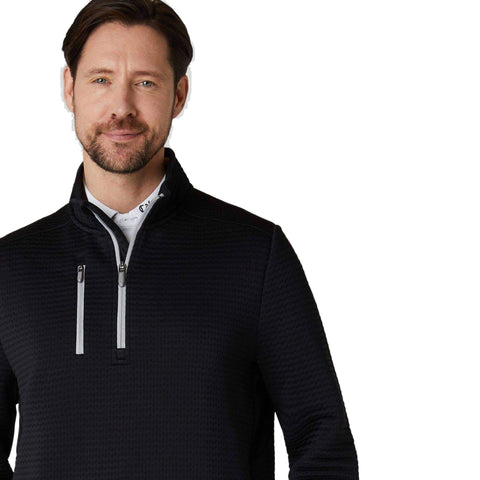 Midweight Textured 1/4 Zip Fleece Herren