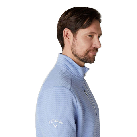 Midweight Textured 1/4 Zip Fleece Herren
