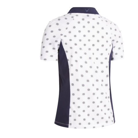 Chev Floral Print Polo Damen