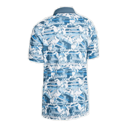 Structured Printed Floral Polo Herren