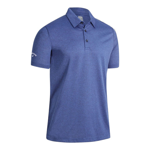 Heathered Jacquard Poloshirt Herren