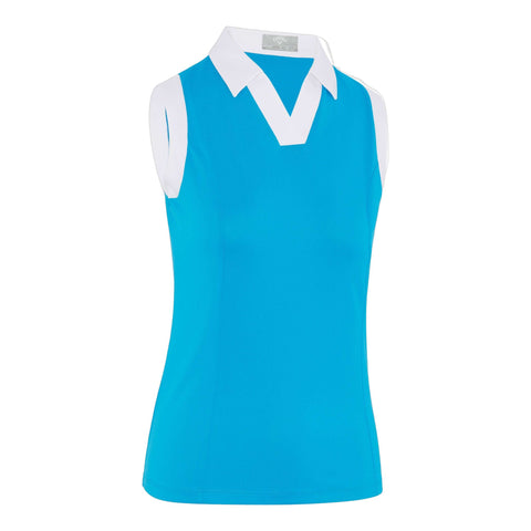 Sleeveless Colorblock Polo Damen