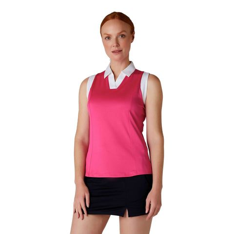 Sleeveless Colorblock Polo Damen
