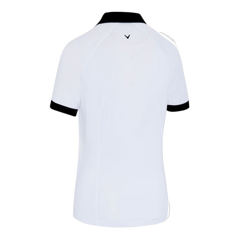 Short Sleeve V-Placket Colorblock Shirt Damen