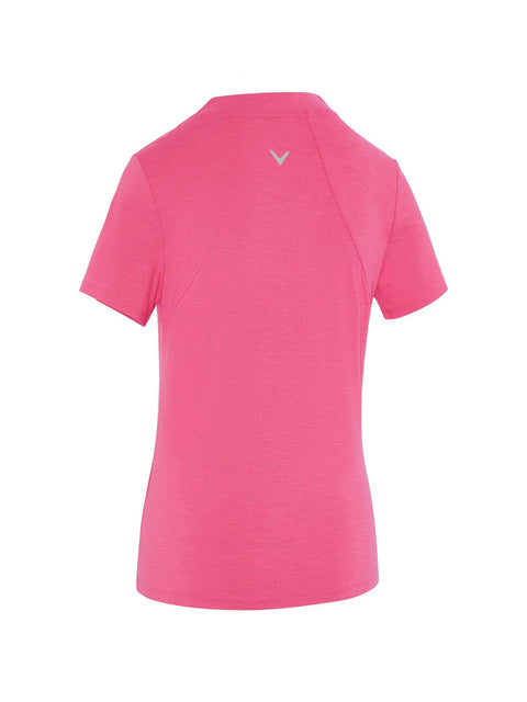 Short Sleeve Tonal Heather Polo Damen
