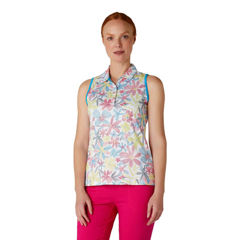 Chev Floral Sleeveless Shirt Damen
