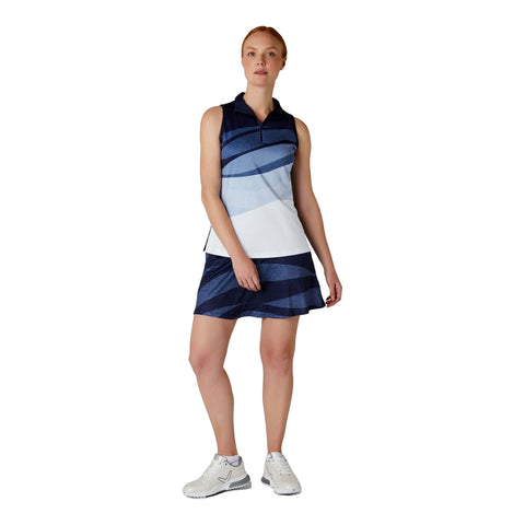 Gradient Wave Sleeveless Polo Damen