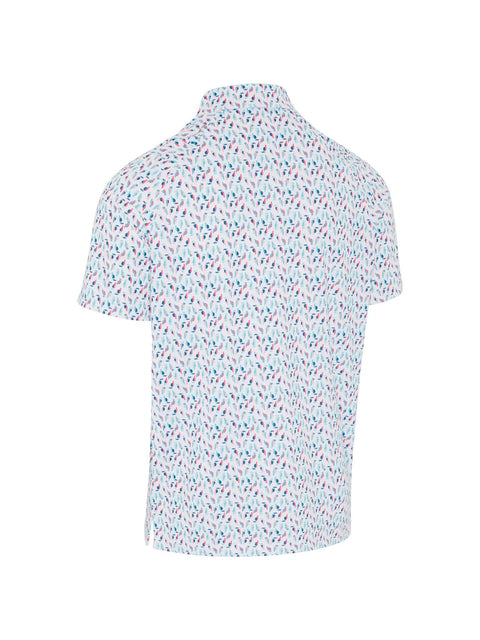 All Over Birdie Print Golf Polo Herren