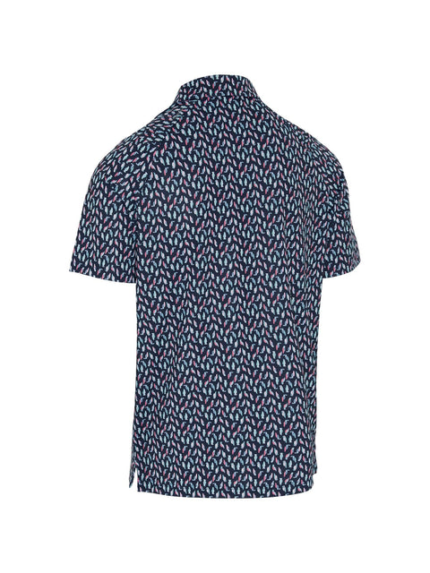 All Over Birdie Print Golf Polo Herren