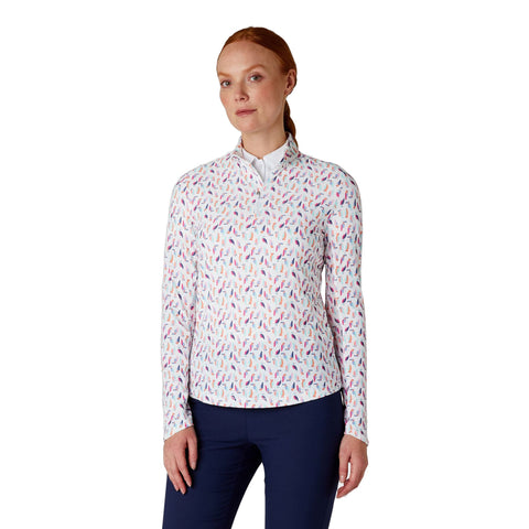 Birdie/Eagle Print Langarmshirt Damen