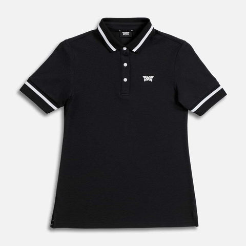 Contrast Sleeve Poloshirt Damen