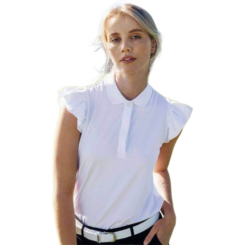 Albi Sleeveless Ruffled Poloshirt Damen