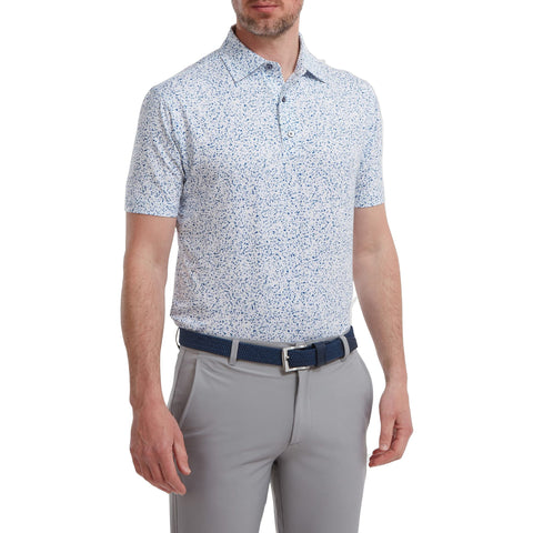 Granite Print Lisle Poloshirt Herren