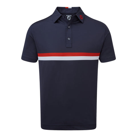 Double Chest Band Pique Polo Herren