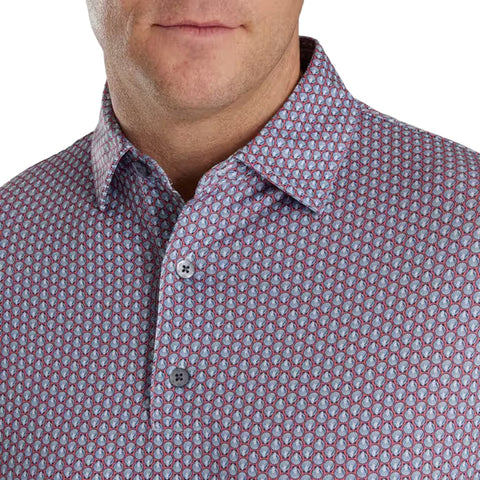 Scallop Shell Foulard Lisle Poloshirt Herren