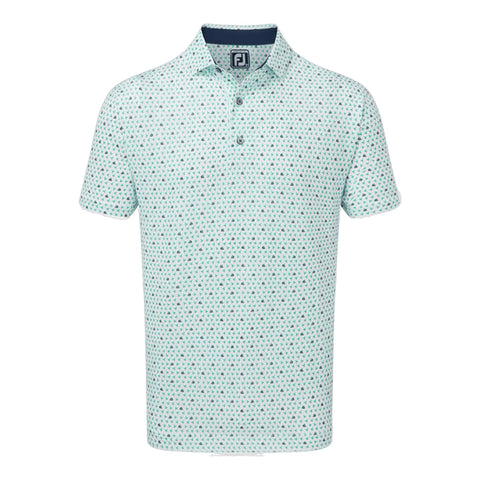 Flying Wasp Print Lisle Polo Herren