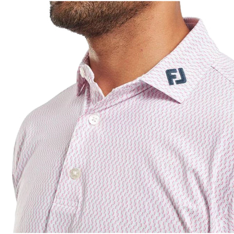 Wiggle Print Lisle Polo Herren