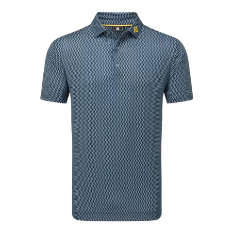 Wiggle Print Lisle Polo Herren