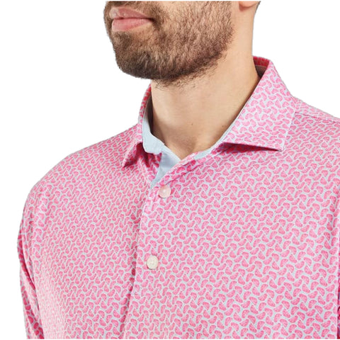 Citrus Print Lisle Poloshirt Herren