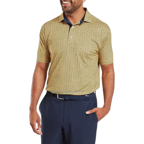 Citrus Print Lisle Poloshirt Herren