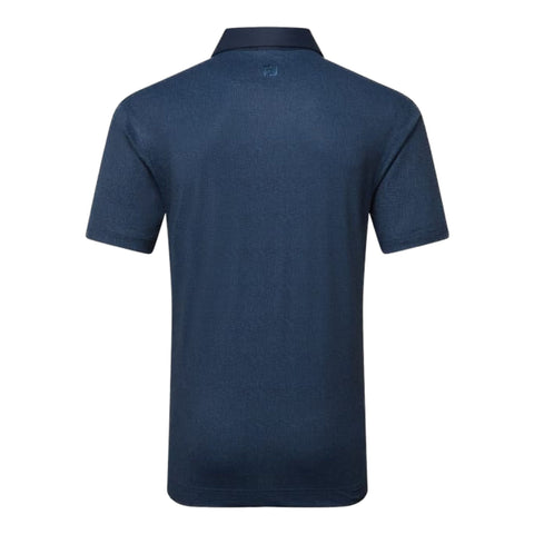 Etched Texture Print Lisle Polo Herren