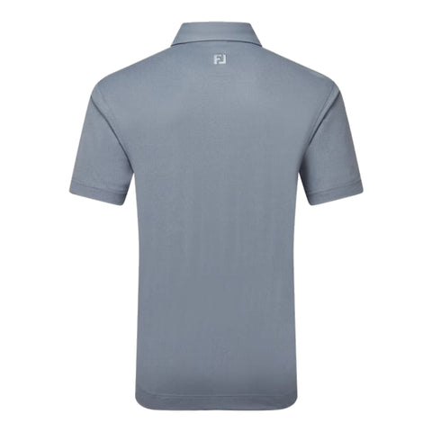 Etched Texture Print Lisle Polo Herren
