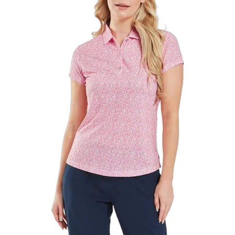 Animal Print Kappenarm Lisle Poloshirt