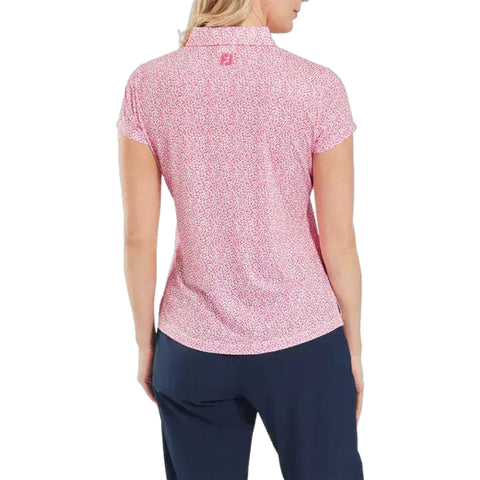 Animal Print Kappenarm Lisle Poloshirt