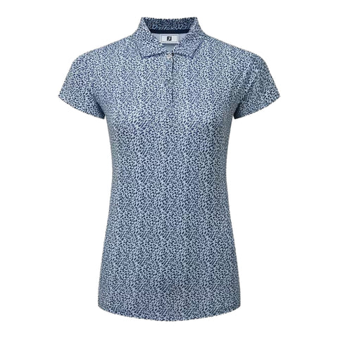 Animal Print Kappenarm Lisle Poloshirt