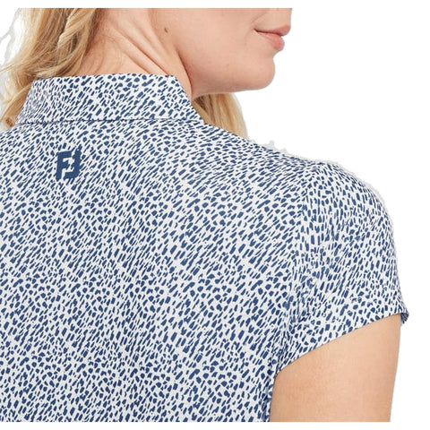 Animal Print Kappenarm Lisle Poloshirt