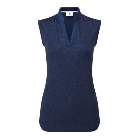 Animal Print Sleeveless Lisle Poloshirt Damen