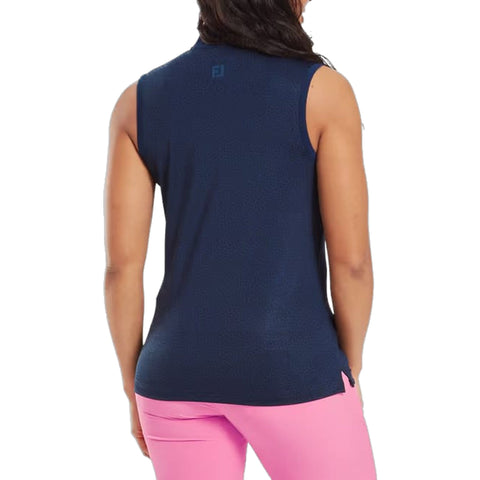 Animal Print Sleeveless Lisle Poloshirt Damen