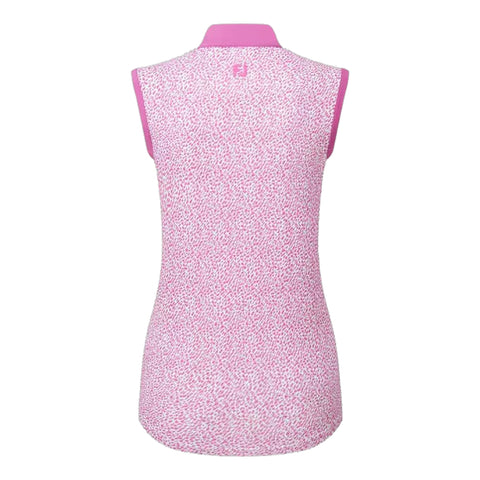 Animal Print Sleeveless Lisle Poloshirt Damen