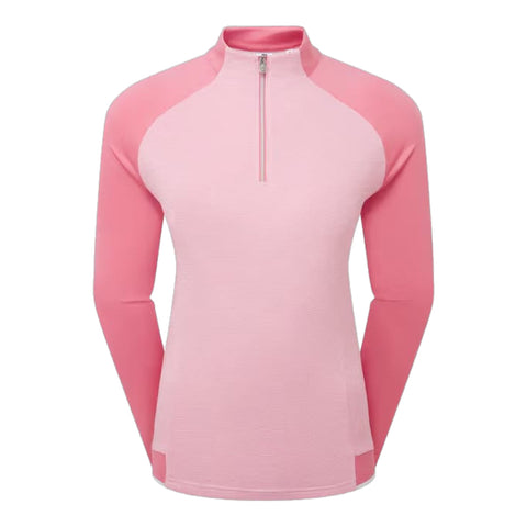 Dot Jacquard 1/4 Zip Midlayer Damen