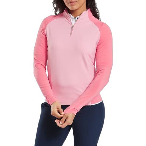 Dot Jacquard 1/4 Zip Midlayer Damen