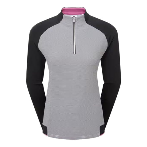 Dot Jacquard 1/4 Zip Midlayer Damen