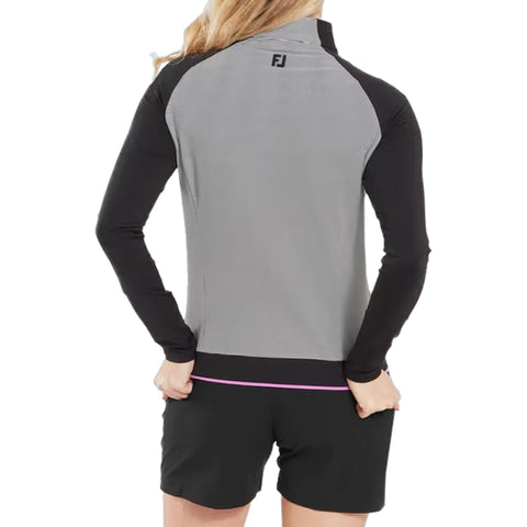 Dot Jacquard 1/4 Zip Midlayer Damen