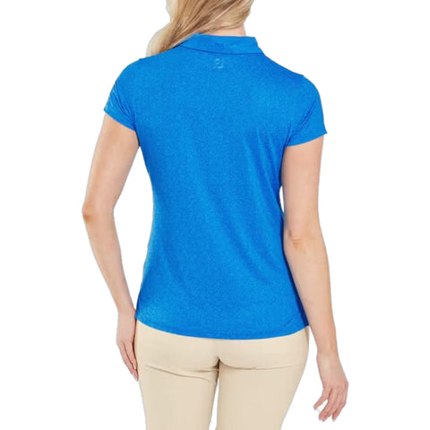 Painted Floral Lisle Polo Damen