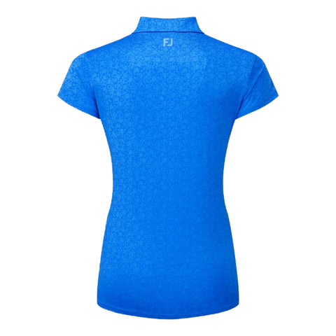 Painted Floral Lisle Polo Damen