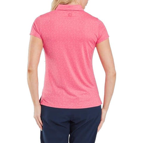 Painted Floral Lisle Polo Damen