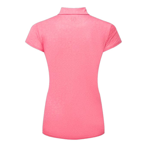 Painted Floral Lisle Polo Damen