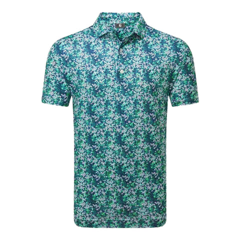 Garden Print Lisle Polo Herren