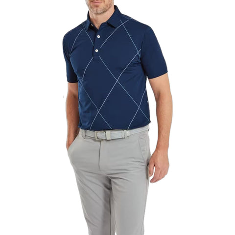 Raker Print Lisle Poloshirt Herren