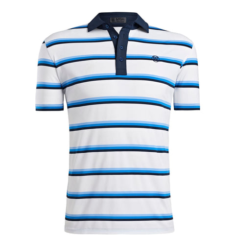 Yarn Dye Stripe Golfpolo Herren