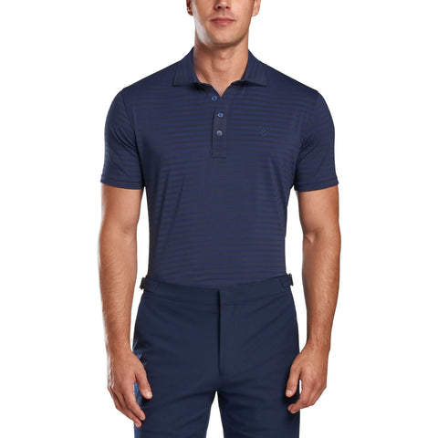 Perforated Stripe Golfpolo Herren