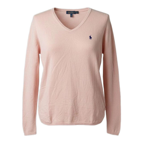 V-Neck Langarm Pullover Damen