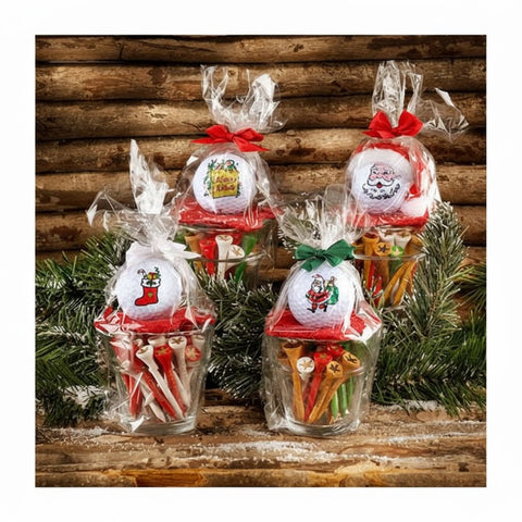 Glastopf Merry Christmas Golfgeschenk