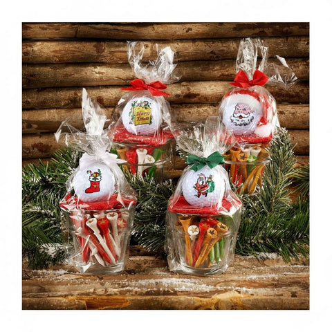 Glastopf Merry Christmas Golfgeschenk