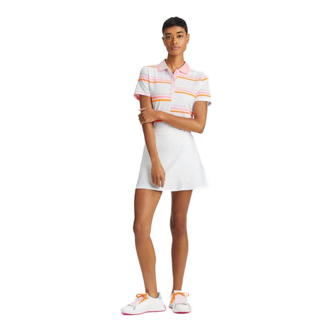 Offset Gradient Stripe Tech Polo Damen