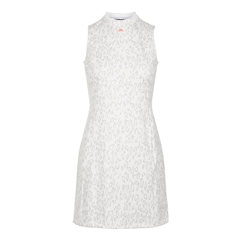 Kleid W Nena Print Animal Grey White Damen